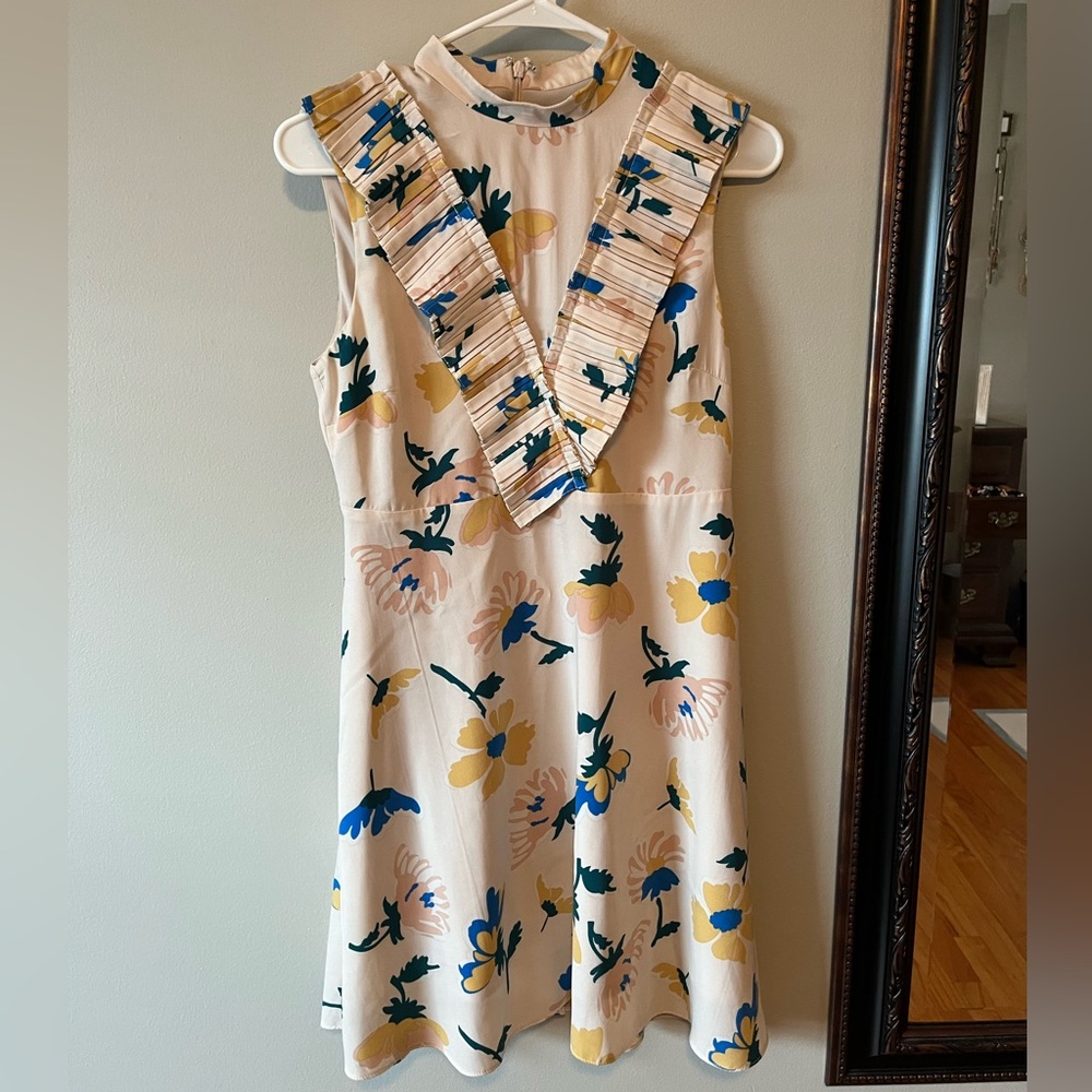 ASOS cream with floral print dress.